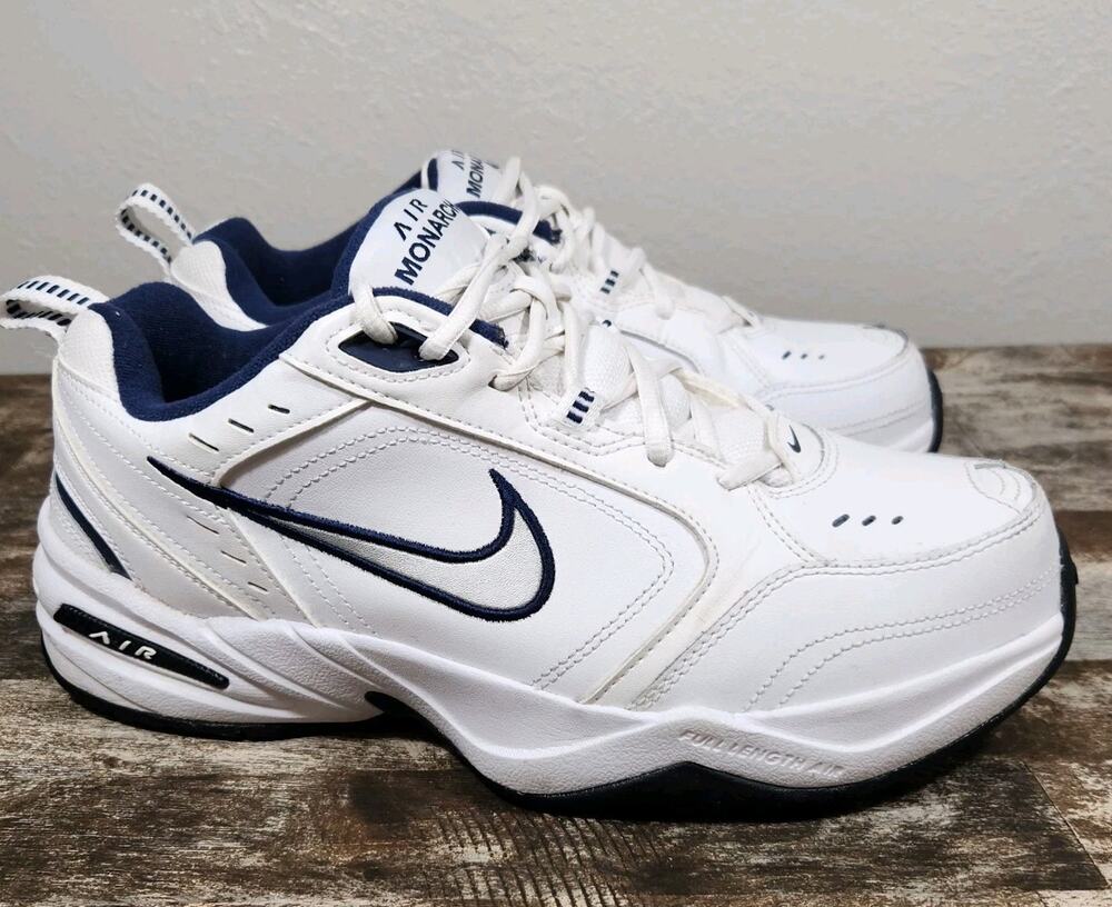 Nike Air Monarch IV Shoes Men 9.5 Wide Walking Casual Dad Grandpa Chunky White